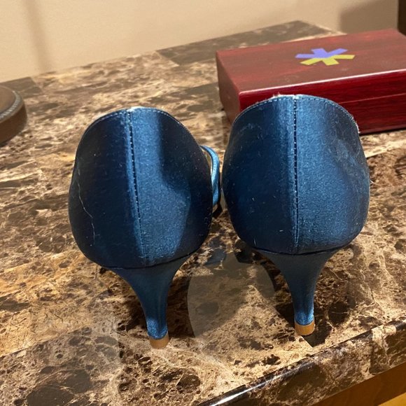 Kate Spade satin Open Toe Dressy Heel Size 6 1/2B Made in Italy - Picture 4 of 8